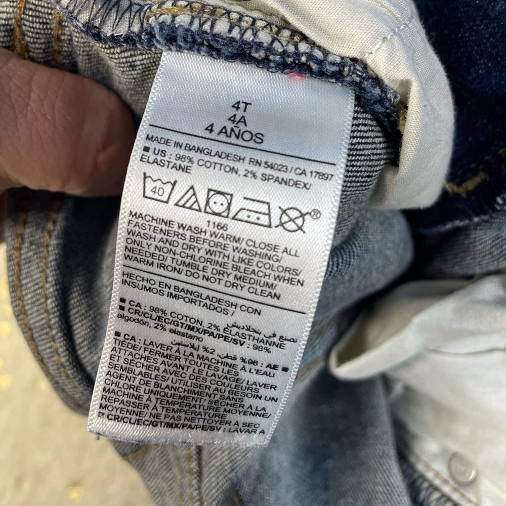 5âforâ$25đ„Oldâ Navy Straight Adjustable Fit Jeans 4T - Picture 5 of 6